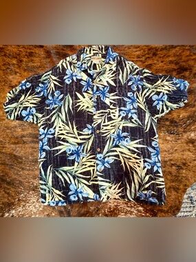 Men’s Vintage Hawaiian shirt Original Island Sport Men's L 100% Rayon Button-Up